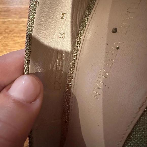 Stuart weitzman sparkle pumps. Color changes with light:pink, green, gold/silver - Picture 6 of 7